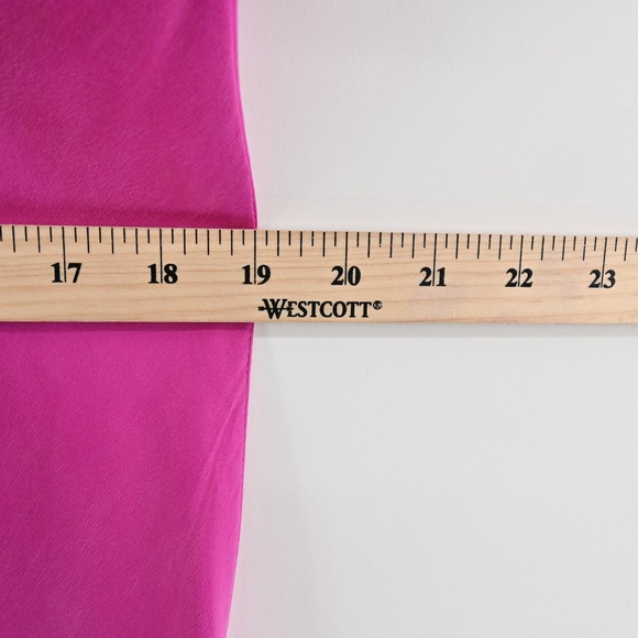 Vtg ABS Pink Silk Dress Size 6 Draped Bust Romantic Cocktail Dopamine Y2k 90s - Picture 6 of 14
